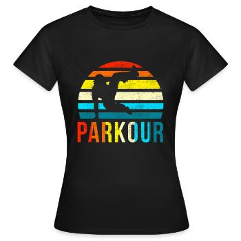 Vintage Parkour - Frauen T-Shirt - Schwarz - Vorne - AI Model Female 172 dark (172cm)