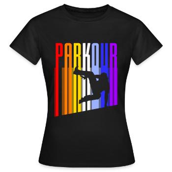 Vintage Parkour - Frauen T-Shirt - Schwarz - Vorne - AI Model Female 172 dark (172cm)