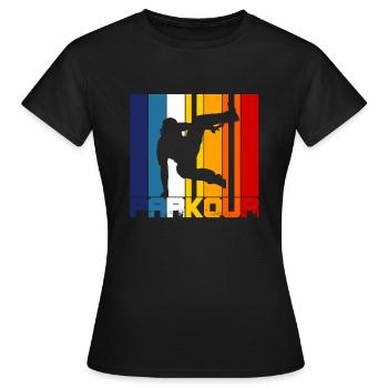 Vintage Parkour - Frauen T-Shirt - Schwarz - Vorne - AI Model Female 172 dark (172cm)