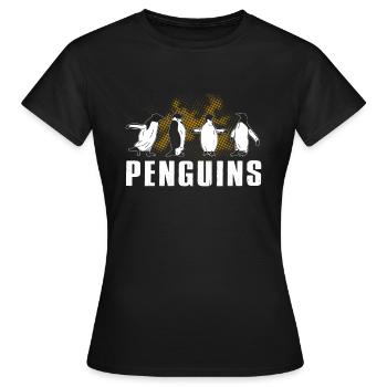 Pinguine Pinguin - Frauen T-Shirt - Schwarz - Vorne - AI Model Female 172 dark (172cm)