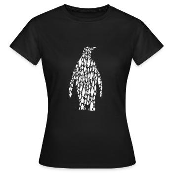 Pingouin antarctique - T-shirt Femme - noir - Devant - AI Model Female 172 dark (172cm)