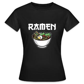 Kawaii Ramen - Frauen T-Shirt - Schwarz - Vorne - AI Model Female 172 dark (172cm)