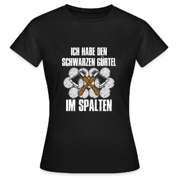Schwarzen Gürtel im Spalten - Frauen T-Shirt - Schwarz - Vorne - AI Model Female 172 dark (172cm)