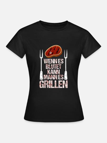 Grillen BBQ - Frauen T-Shirt - Schwarz