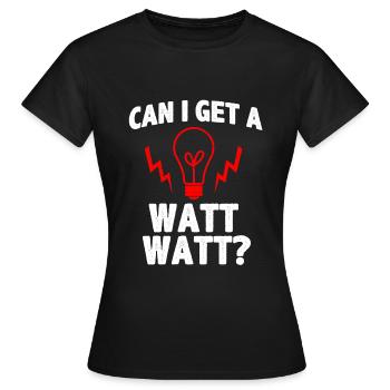 Watts of electricity - Women's T-Shirt - black - Front - AI Model Female 172 dark (172cm)