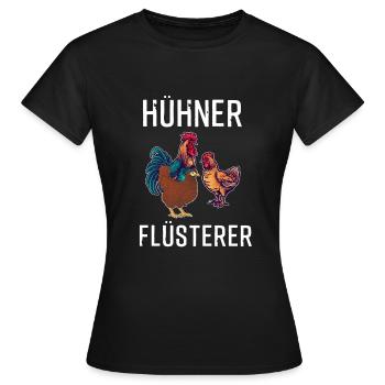 Poulets Whisperer Chicken - T-shirt Femme - noir - Devant - AI Model Female 172 dark (172cm)