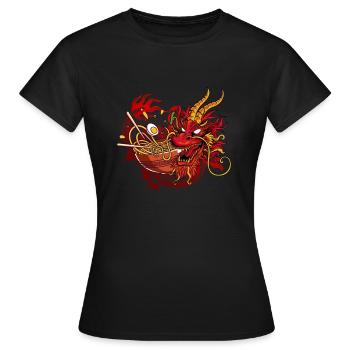 Ramen Drache Japan - Frauen T-Shirt - Schwarz - Vorne - AI Model Female 172 dark (172cm)