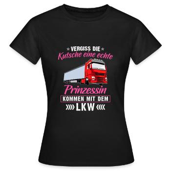 Vergiss die Kutsche Prinzessin LKW - Frauen T-Shirt - Schwarz - Vorne - AI Model Female 172 dark (172cm)