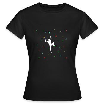 Climbing climbing wall - Women's T-Shirt - black - Front - AI Model Female 172 dark (172cm)