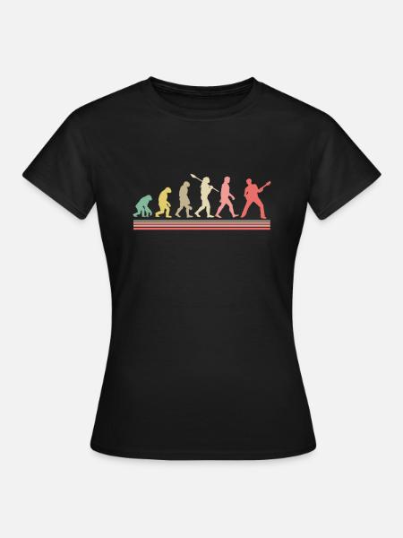 Guitarist guitar evolution - T-shirt Femme - noir