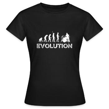Tambours de batteur Evolution - T-shirt Femme - noir - Devant - AI Model Female 172 dark (172cm)