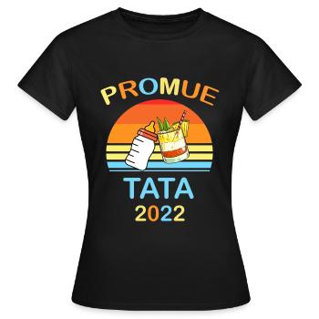 Tata Trinque Avec Futur Neveu ou Nièce - T-shirt Femme - noir - Devant - AI Model Female 172 dark (172cm)