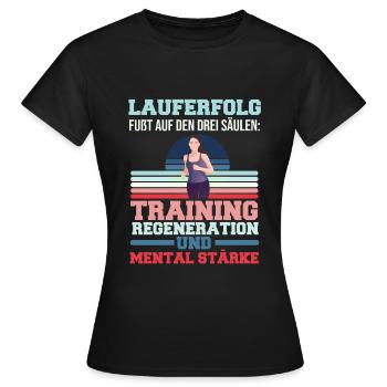Succès de la course à pied - T-shirt Femme - noir - Devant - AI Model Female 172 dark (172cm)