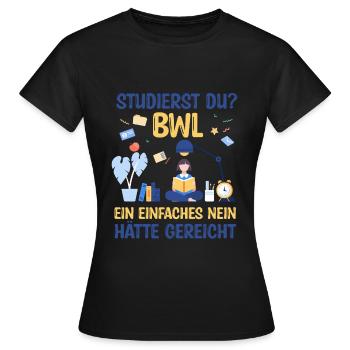 BWL - Frauen T-Shirt - Schwarz - Vorne - AI Model Female 172 dark (172cm)