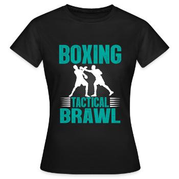 Boxe : Bagarre tactique - T-shirt Femme - noir - Devant - AI Model Female 172 dark (172cm)