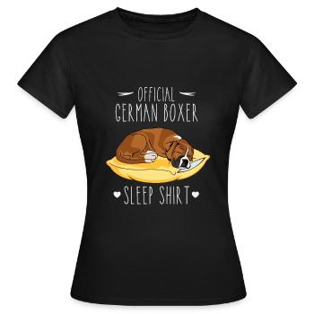 Offiial German Boxer - Frauen T-Shirt - Schwarz - Vorne - AI Model Female 172 dark (172cm)