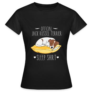 Official Jack Russel Terrier Sleep Shirt - Women's T-Shirt - black - Front - AI Model Female 172 dark (172cm)