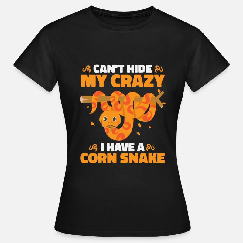 Corn Snake Terrarium Enclosure Food Hide Reptile - Women's T-Shirt - black