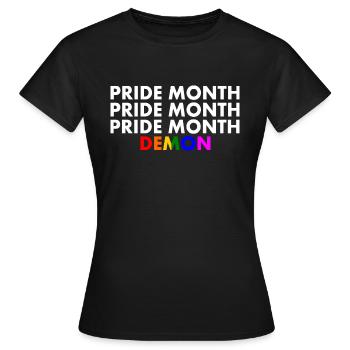 pride month demon - T-shirt Femme - noir - Devant - AI Model Female 172 dark (172cm)