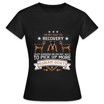 Dépendance de la chèvre nubienne - T-shirt Femme - noir - Devant - AI Model Female 172 dark (172cm)