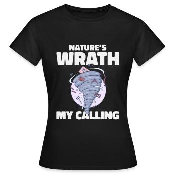 Storm Chasing: Der Zorn der Natur ist meine Berufung - Frauen T-Shirt - Schwarz - Vorne - AI Model Female 172 dark (172cm)