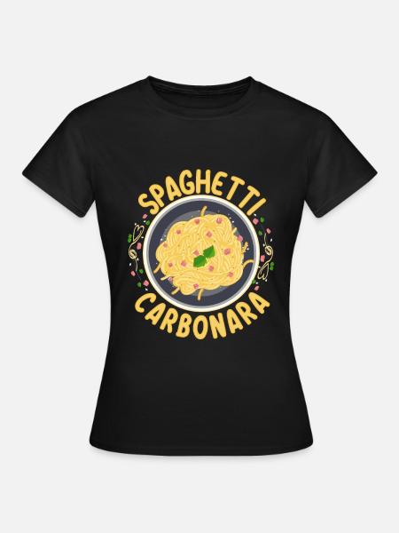Spaghetti Carbonara | Pasta Liebhaber Köche - T-shirt dam - svart