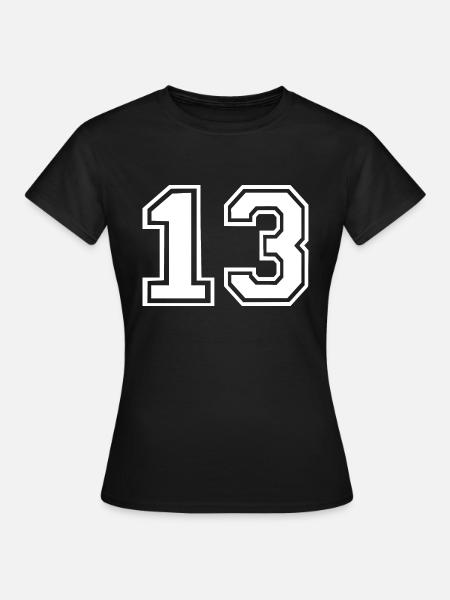 13 - Frauen T-Shirt - Schwarz