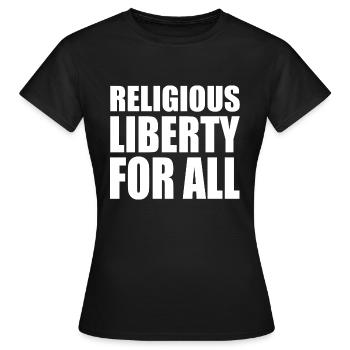 religious liberty for all - Women's T-Shirt - black - Front - AI Model Female 172 dark (172cm)