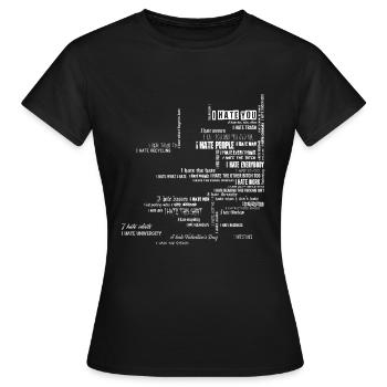 Hater - Women's T-Shirt - black - Front - AI Model Female 172 dark (172cm)