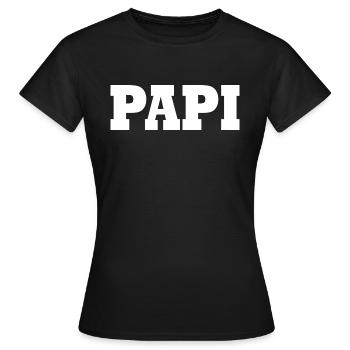 Papi - T-shirt Femme - noir - Devant - AI Model Female 172 dark (172cm)
