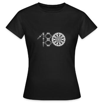 Fléchettes cent quatre-vingts 180 fléchettes - T-shirt Femme - noir - Devant - AI Model Female 172 dark (172cm)