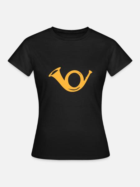 Post Postbote Horn Kostüm Briefträger Zusteller - Frauen T-Shirt - Schwarz