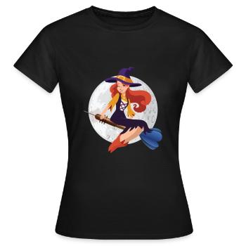 Fléchette Fléchette Flèche Sorcière - Fléchettes Joueur Fléchettes Halloween - T-shirt Femme - noir - Devant - AI Model Female 172 dark (172cm)