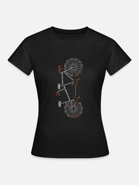Tandem Fahrrad Tandempartner Anatomy Geschenkidee - Frauen T-Shirt - Schwarz