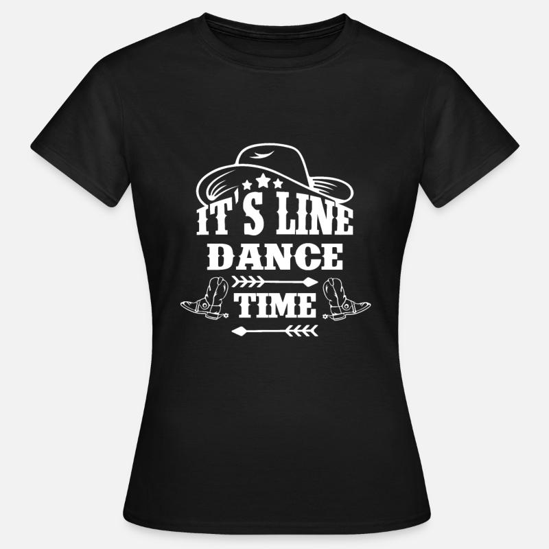 Line dance cowboy hat - line dance group - Women's T-Shirt - black