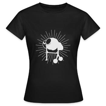 Betonmischer auf Baustelle Beton Betonieren - Frauen T-Shirt - Schwarz - Vorne - AI Model Female 172 dark (172cm)