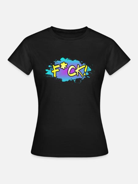 Fuck/F*ck - Frauen T-Shirt - Schwarz