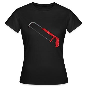 Metall Säge - Frauen T-Shirt - Schwarz - Vorne - AI Model Female 172 dark (172cm)