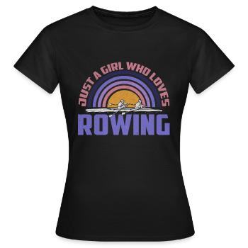 Rudern Ruderboot - Frauen T-Shirt - Schwarz - Vorne - AI Model Female 172 dark (172cm)