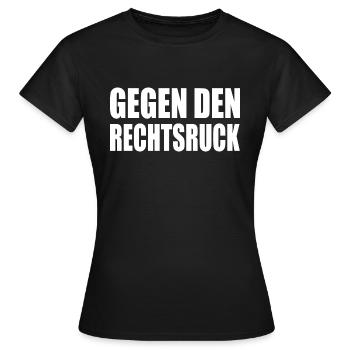 Contre le virage à droite - T-shirt Femme - noir - Devant - AI Model Female 172 dark (172cm)