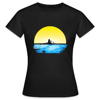 Aviron - bateau à rames - aviron femme - femme aviron - T-shirt Femme - noir - Devant - AI Model Female 172 dark (172cm)