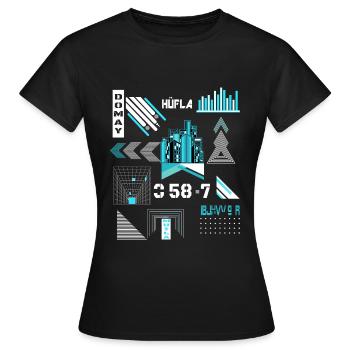 Urbanes Streetwear Shirt Design für jeden Anlass - Frauen T-Shirt - Schwarz - Vorne - AI Model Female 172 dark (172cm)