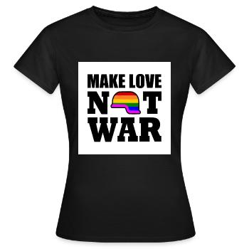 Make love not war - T-shirt Femme - noir - Devant - AI Model Female 172 dark (172cm)
