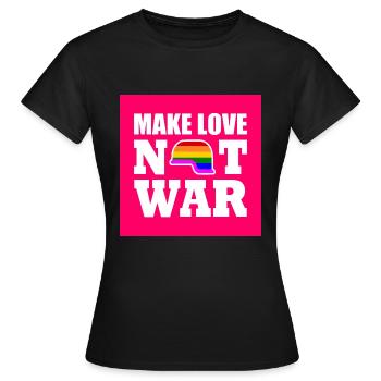 Make love not war - T-shirt Femme - noir - Devant - AI Model Female 172 dark (172cm)