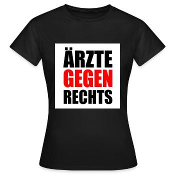 Les médecins contre la droite - T-shirt Femme - noir - Devant - AI Model Female 172 dark (172cm)