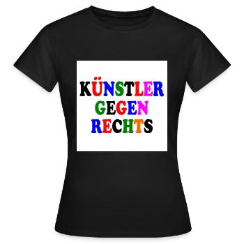 Les artistes contre la droite - T-shirt Femme - noir - Devant - AI Model Female 172 dark (172cm)