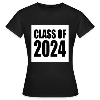Class of 2024 - Women's T-Shirt - black - Front - AI Model Female 172 dark (172cm)