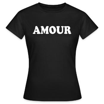 Amour - Women's T-Shirt - black - Front - AI Model Female 172 dark (172cm)