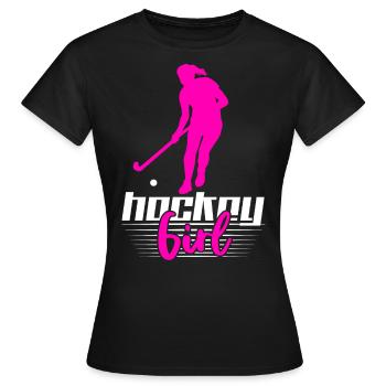 Hockey filles hockey sur le hockey cadeau de hockey spie - T-shirt Femme - noir - Devant - AI Model Female 172 dark (172cm)