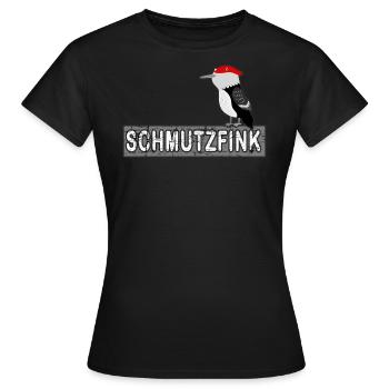 schmutzfink dreckspatz kleiner niedlicher vogel - Frauen T-Shirt - Schwarz - Vorne - AI Model Female 172 dark (172cm)
